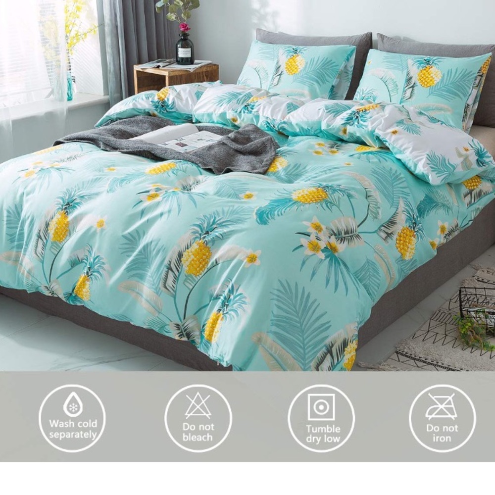 Reversible Duvet Cover Set Queen, 3 Pieces - Picture 7 of 7